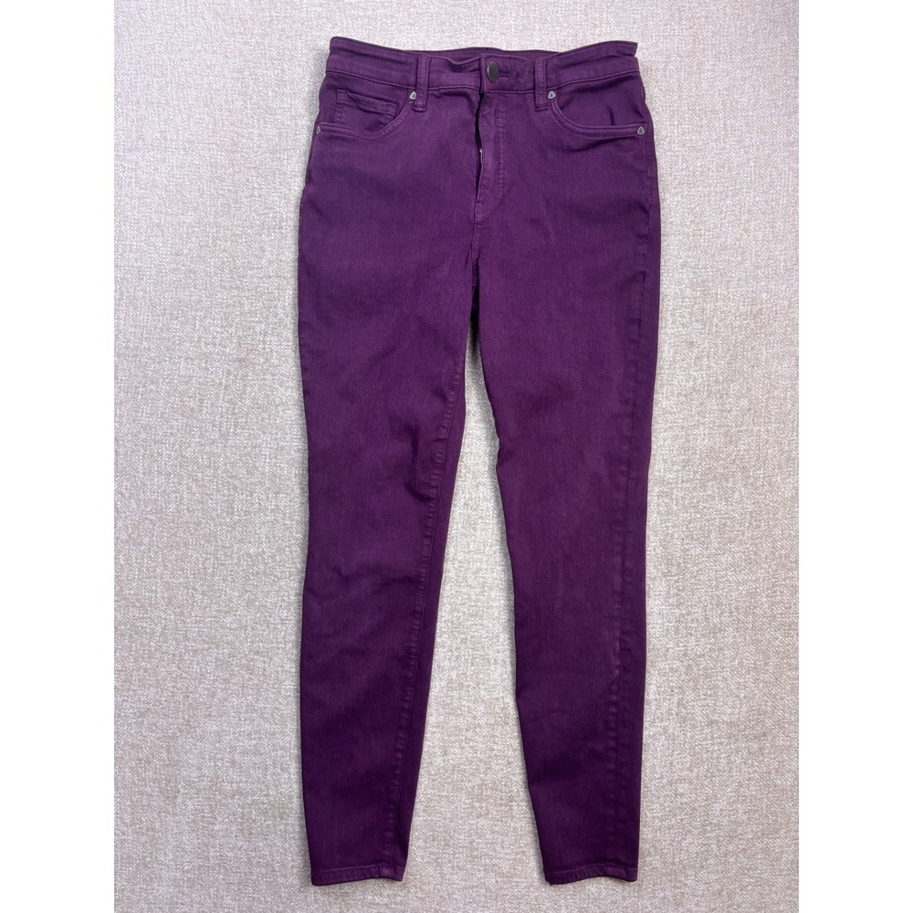 Kut from the Kloth Fab Ab Ankle Skinny Jeans Purple High Rise Size 6
